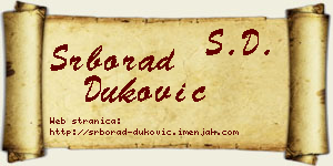Srborad Duković vizit kartica